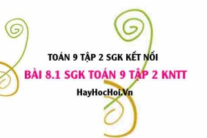 Bài 8.1 SGK Toán 9 tập 2 Kết nối tri thức